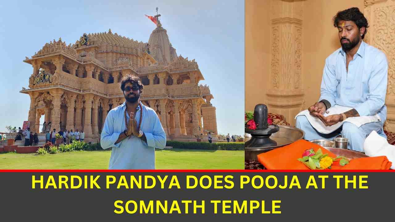 Folding his hands, Hardik Pandya does pooja at the Somnath Temple. Amid Decline, Online Users Respond